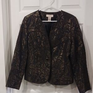 Covington Metallic Patterned Blazer